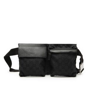 Gucci GG Canvas Black Shoulder Bag